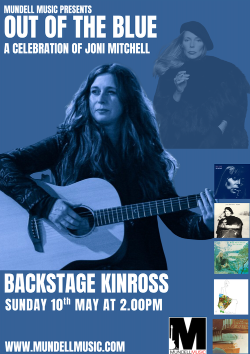 OUT OF THE BLUE A Celebration of Joni Mitchell at Backstage on 10 May 2026 gig poster