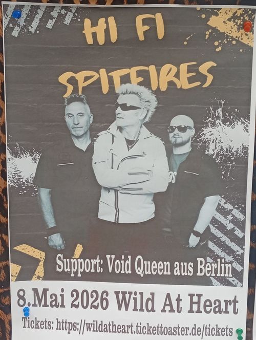 HI FI SPITEFIRES Void Queen at Wild At Heart on 8 May 2026 gig poster