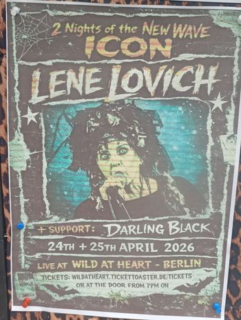 2 Nights of the New Wave Darling Black, Lene Lovich at Wild at Heart on 24 April 2026 gig poster