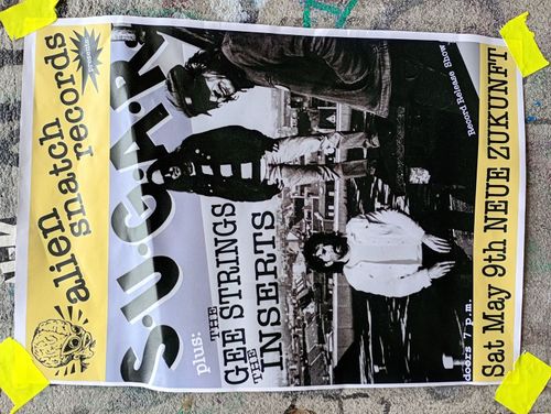 S.U.G.A.R. The Gee Strings, The Inserts at NEUE ZUKUNFT on 9 May 2026 gig poster