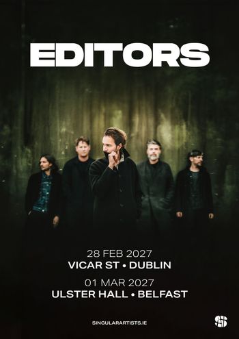 EDITORS february 2027 to march 2027 tour poster
