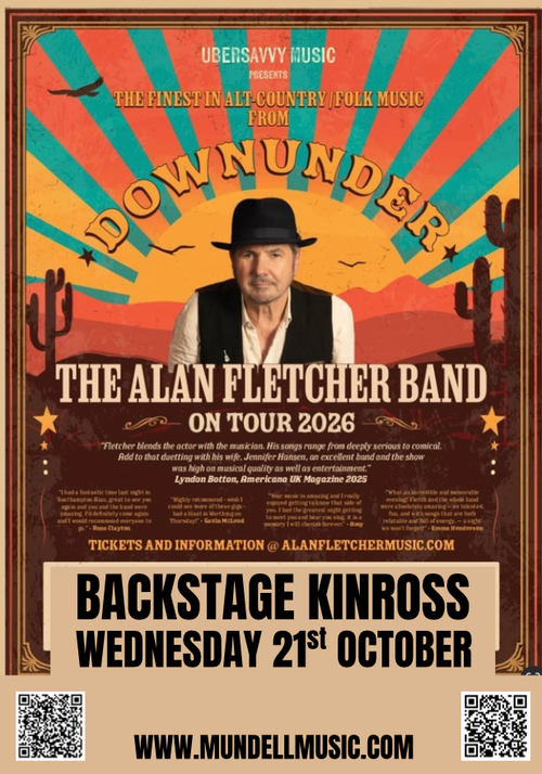 DOWNUNDER ALAN FLETCHER BAND at Backstage on 21 October 2026 gig poster