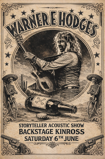 Storyteller Acoustic Show Warner E Hodges at Backstage on 6 June 2026 gig poster