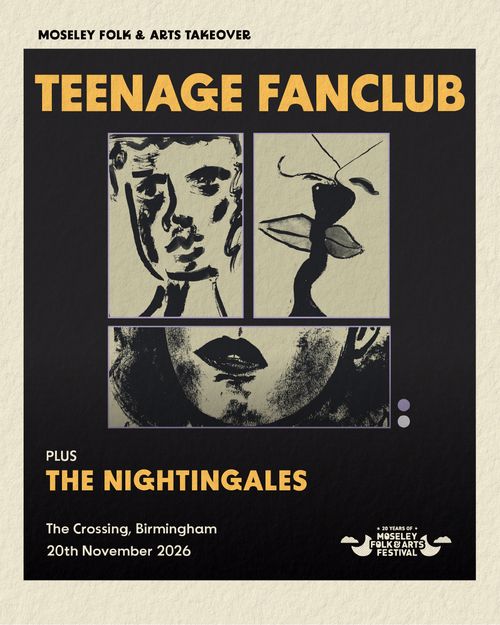 TEENAGE FANCLUB The Nightingales at The Crossing on 20 November 2026 gig poster