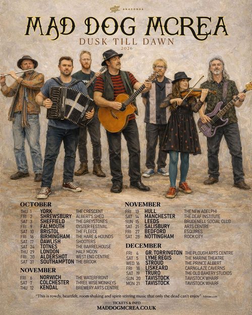MAD DOG MCREA DUSK TILL DAWN Mad Dog Mcrea october 2026 to december 2026 tour poster