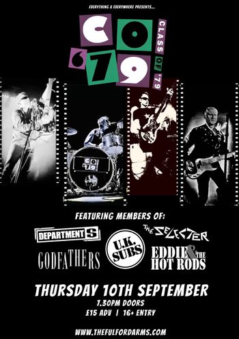 CLASS OF '79 at The Fulford Arms on 10 September 2026 gig poster