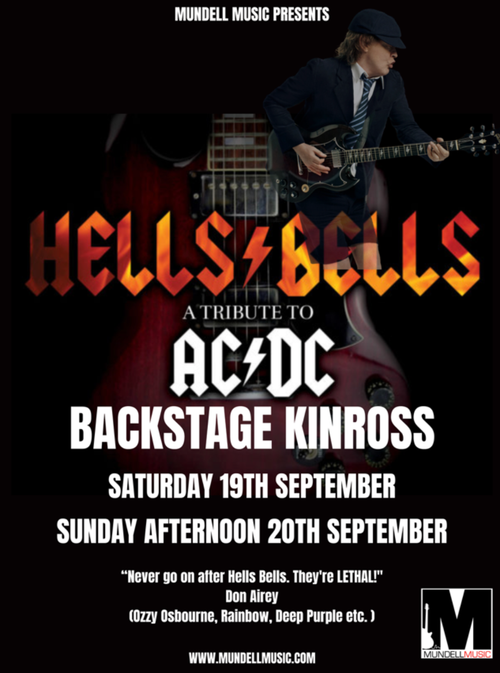 HELLS BELLS september 2026 tour poster