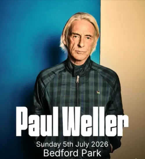Paul Weller at Bedford Park on 5 July 2026 gig poster