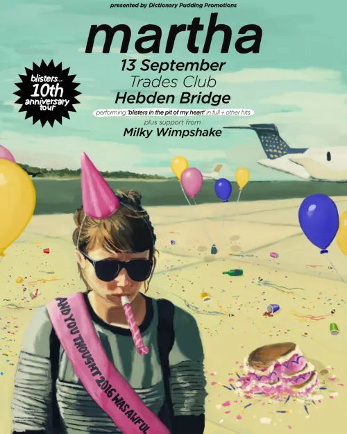 martha Milky Wimpshake at Trades Club on 13 September 2026 gig poster