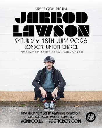 JARROD LAWSON at Union Chapel on 18 July 2026 gig poster