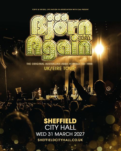 Björn Again at City Hall on 31 March 2027 gig poster