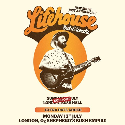 Lifehouse Best of Acoustic Lifehouse july 2026 tour poster