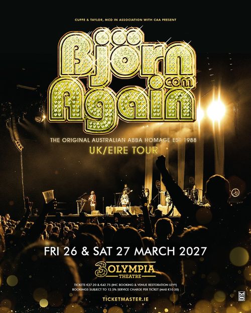Bjorn Again - UK/Eire Tour Bjorn Again march 2027 tour poster