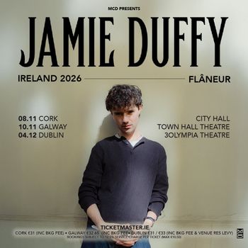 Jamie Duffy Ireland 2026 Jamie Duffy november 2026 to december 2026 tour poster