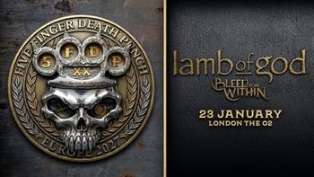 lamb of god (Bleed From Within) Bleed From Within, Lamb of God at The O2 on 23 January 2027 gig poster