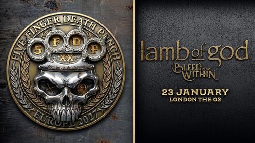 lamb of god (Bleed From Within) Bleed From Within, Lamb of God at The O2 on 23 January 2027 gig poster
