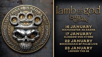 Lamb of God - Bleed From Within Bleed From Within, Lamb of God january 2027 tour poster