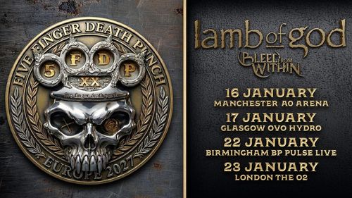 Lamb of God - Bleed From Within Bleed From Within, Lamb of God january 2027 tour poster