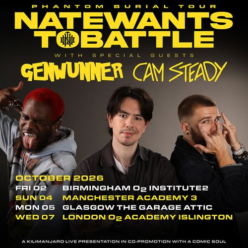 NateWantsToBattle Phantom Burial Tour Genrunner, Cam Steady, NateWantsToBattle october 2026 tour poster
