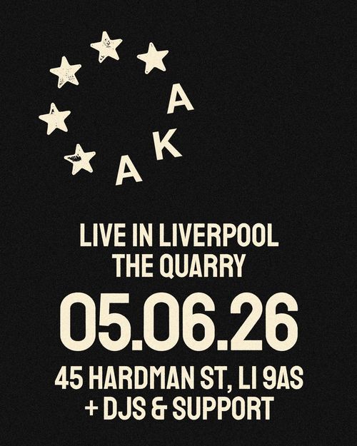 LIVE IN LIVERPOOL A.K.A. at THE QUARRY on 5 June 2026 gig poster