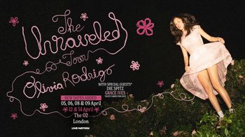 The Unraveled Tour Olivia Rodrigo Die Spitz, Olivia Rodrigo, Grace Ives april 2026 tour poster
