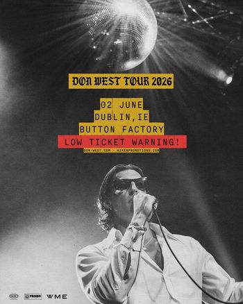 DON WEST TOUR 2026 DON WEST at Button Factory on 2 June 2026 gig poster