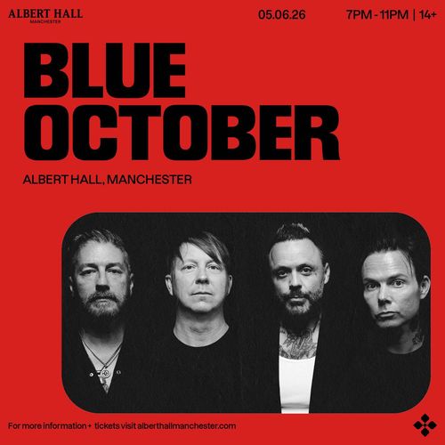 BLUE OCTOBER at ALBERT HALL on 5 June 2026 gig poster