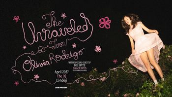 The Unraveled Tour Olivia Rodrigo, Die Spitz, Grace Ives at The O2 on 1 April 2027 gig poster