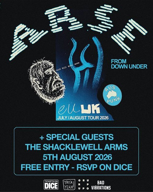 ARSE ARM at THE SHACKLEWELL ARMS on 5 August 2026 gig poster