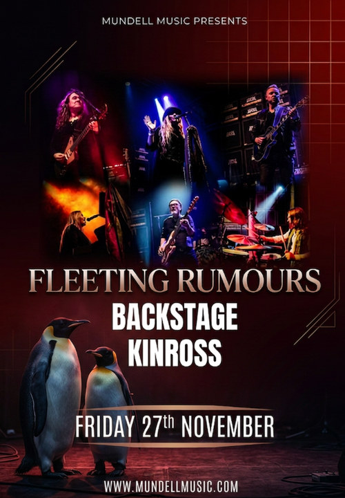 FLEETING RUMOURS at Backstage on 27 November 2026 gig poster