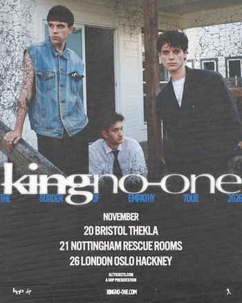 Kingno-One The Burden of Empathy Tour 2026 Kingno-One november 2026 tour poster