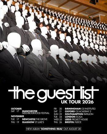 the guest list UK TOUR 2026 The Guest List october 2026 to november 2026 tour poster