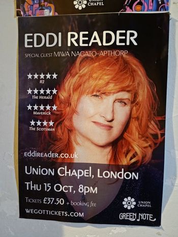 EDDI READER Miwa Nagato-Apthorp at Union Chapel on 15 October 2026 gig poster