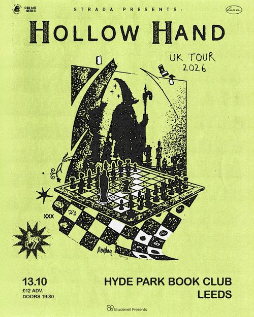 Hollow Hand UK Tour 2026 Hollow Hand at Hyde Park Book Club on 13 October 2026 gig poster