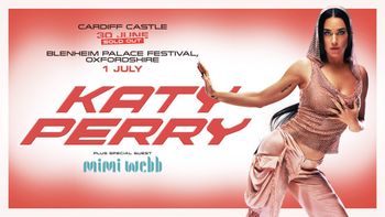 Katy Perry Mimi Webb at Blenheim Palace Festival on 1 July 2026 gig poster
