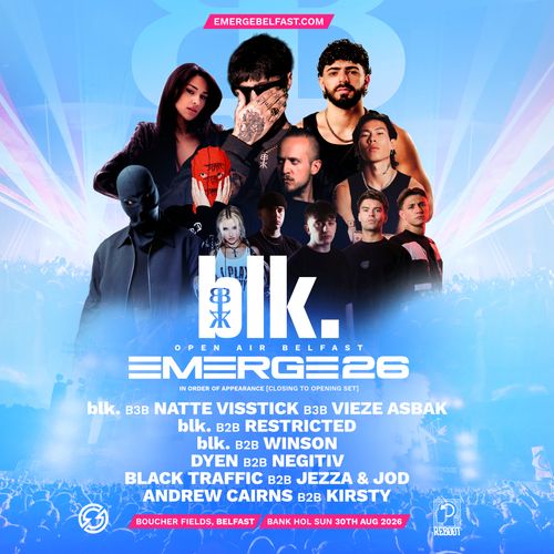 EMERGE26 Vieze Asbak, JEZZA & JOD, Negitiv, DYEN, Andrew Cairns, Black Traffic, Natte Visstick, Winson, Restricted, blk., Kirsty at Boucher Fields on 30 August 2026 gig poster