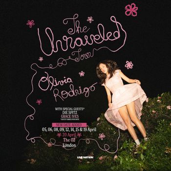 The Unraveled Tour - Olivia Rodrigo Grace Ives, Die Spitz, Olivia Rodrigo april 2026 tour poster