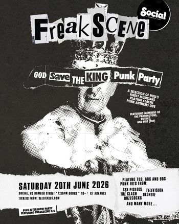 Freak Scene - God Save The King Punk Party The Paddingtons, Fire (TUF), Rothko at Social on 20 June 2026 gig poster