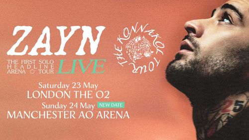 ZAYN THE FIRST SOLO HEADLINE ARENA TOUR LIVE ZAYN may 2026 tour poster
