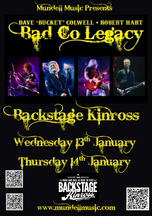 Bad Co Legacy january 2026 tour poster