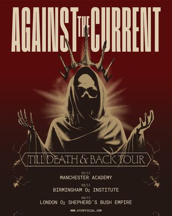 Against The Current - Till Death & Back Tour Against the Current november 2026 tour poster