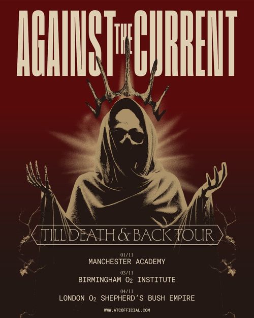 Against The Current - Till Death & Back Tour Against the Current november 2026 tour poster