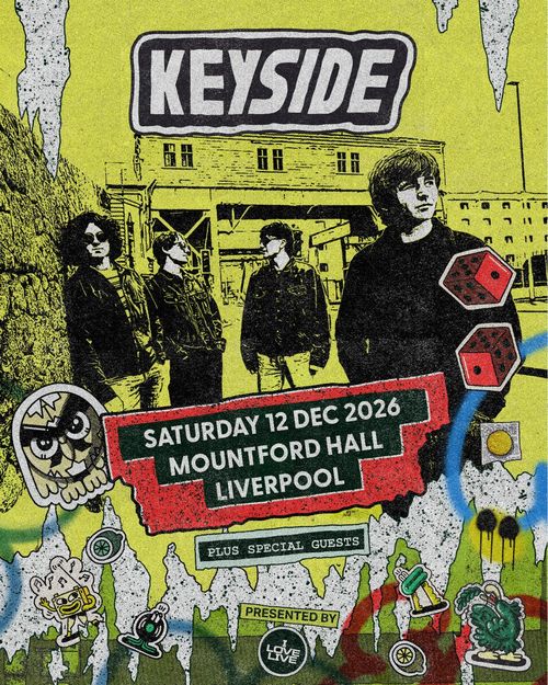 KEYSIDE at Mountford Hall on 12 December 2026 gig poster