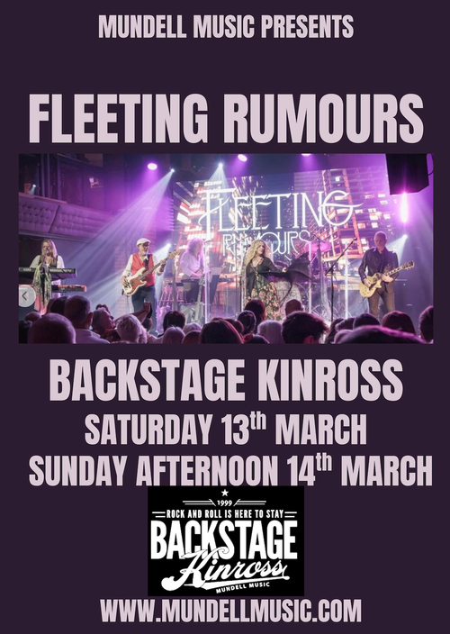 Fleeting Rumours march 2026 tour poster