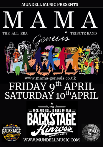 MAMA The All Era Genesis Tribute Band Mama april 2026 tour poster