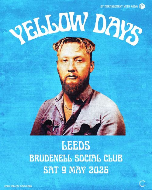YELLOW DAYS at Brudenell Social Club on 9 May 2026 gig poster