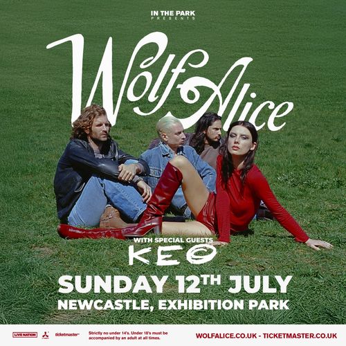 Wolf Alice KEØ at Exhibition Park on 12 July 2026 gig poster