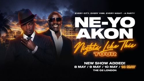 NE-YO AKON Nights Like This TOUR Akon, NE-YO may 2026 tour poster