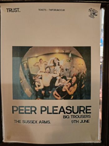 PEER PLEASURE Big Trousers at The Sussex Arms on 9 June 2026 gig poster