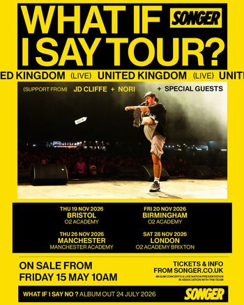 WHAT IF I SAY TOUR? Songer, JD CLIFFE, NORI november 2026 tour poster
